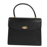 LV Malesherbes Handbag GHW Epi Black