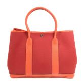 Hermes Garden Party PM Canvas Red