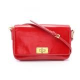Prada Saffiano Vernic Shoulder Bag Red