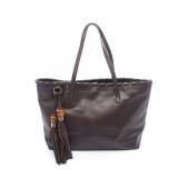 Gucci Bamboo Tote Brown Leather