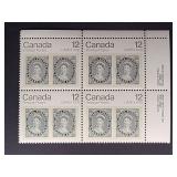 Canada Stamps 1978 12d Queen Victoria 12ï¿½ Block PB