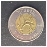 Canada Coin $2 2008  400th Anniv. Quebec City