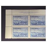 Canada Stamp 1951 Stagecoach and Plane 7ï¿½ PB Block