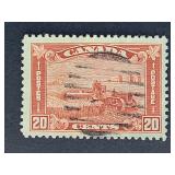 Canada Stamp 1930 Harvesting Wheat 20ï¿½ Nice Cancel