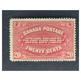 Canada Stamp 1922 Special Delivery Carmine 20ï¿½