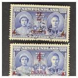 Newfoundland Stamps 1939  Elizabeth &  George