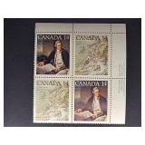 Canada Stamps 1978 Captain James Cook 14ï¿½ Block PB