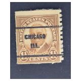 US Stamp 1930 Harding Precancel Chicago Ill