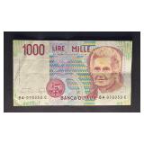 Italy 1000 Lire Montessori Banknote 1990