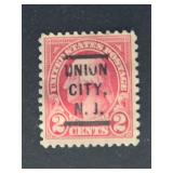 US Stamp 1925 Washington Precancel Union City NJ