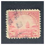 US Stamp 1923 Golden Gate 20c Carmine Rose