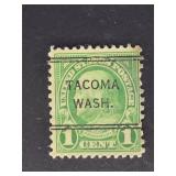 US Stamp 1927 Franklin Precancel Tacoma Wash