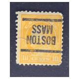 US Stamp 1916 Franklin Precancel Inverted Boston