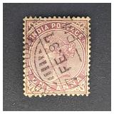 India Stamp 1882-1890 Queen Victoria 1 Anna