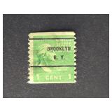 US Stamp 1938 Washington Precancel Brooklyn NY