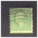 US Stamp 1914 1c Washington Coil