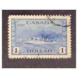 Canada Stamp 1942 Tribal Class Destroyer $1