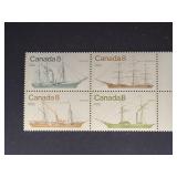 Canada Stamps 1977 Coastal Vessels  Block