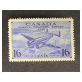 Canada Stamp 1942 Trans-Canada Airplane 16c