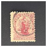 New Zealand Stamp 1901 Zealandia 1P
