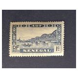 Senegal Stamp 1947 African Railroad Bridge