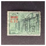 Vatican Stamp 1952 Red Overprint Basilica