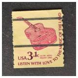 US Stamp 1979 Guitar 3.1c Pre-cancel