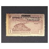 Equatorial Africa Stamp #1 1936 Overprint