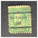 US Stamp 1922 Franklin Precancel San Francisco 1c