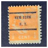 US Stamp 1938 1/2c Franklin Precancel New York NY