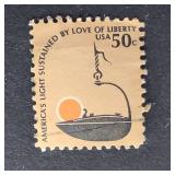 US Stamp 1975 ï¿½Bettyï¿½ Lamp 50c