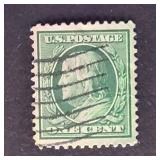 US Stamp 1908 Franklin 1c Green