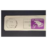 US Stamps 5c Eagle Stamped Square New York Cancel