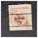 US Stamp 1985 Tricycle 6c Coil