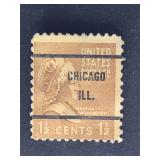 US Stamp 1938 M Washington Precancel Chicago Ill