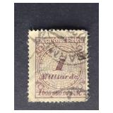 German Empire Stamp 1923 1 Billion Hyperinflation