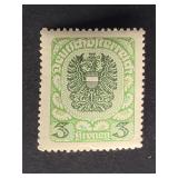 Austria Stamp 1921 Coat of Arms 3 Krone