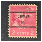 US Stamp 1938 2c Adams Precancel Chicago ILL