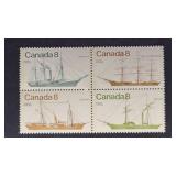 Canada Stamps 1975 Coastal Vessels 8ï¿½ Block