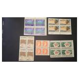 Canada Stamps Lot Mint Plate Blocks MNG
