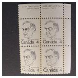 Canada Stamps 1973 MacKenzie King PB Block