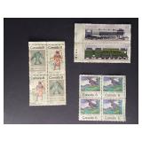 Canada Stamps Mint Blocks Lot