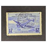 Canada Stamp 1943 Air Mail 17ï¿½  Brandon MB Cancel