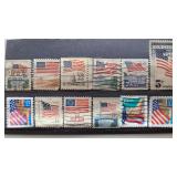 US Stamps Lot Flags