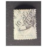 India Stamp 1902 King Edward VII 3 Pies