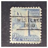 US Stamp 1959 Bunker Hill Overprint Rare