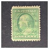 US Stamp 1908 1c Franklin, Green
