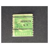 US Stamp 1938 Washington Precancel Brooklyn NY