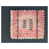US Stamp 1922 Golden Gate Precancel Boston Mass