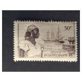 Guadeloupe Stamp 1947 30c Basse-Terre Harbour